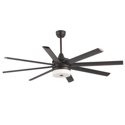 China 100 Inch Big Size Industrial Stunning New Design Huge Blade Aluminum DC Motor Ceiling Fan With Light for sale