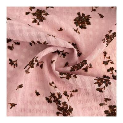 China China low cost antistatic 100% polyester 0.6cm bubble rib-stop chiffon fabric for for sale