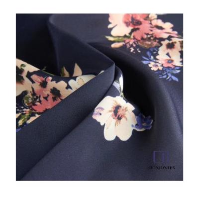 China Hot Sale Anti-Static Polyester Crepe De Chine Fabric For Dress Fabric Polyester One Piece Dress Lining Fabric for sale