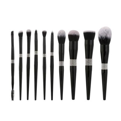 China 10Pcs Private Label Makeup Brush Bling Long Lasting Professional Makeup Brush Single Makeup Brush Holder For Box for sale