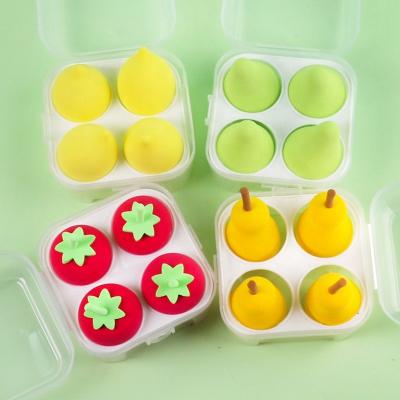 China Custom Face Beauty Face Makeup Face Makeup Private Label Fruit Makeup Sponge Set with Peach Pear Lemon Avocado Makeup Eggs Sponge Puff strawberry for sale