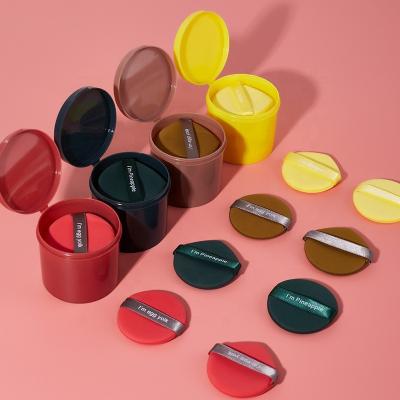 China Wholesale Soft Cheap Cosmetic Powder Blast Makeup Sponge Air Cushion Powder Puff Blender With Bottle Cup for sale