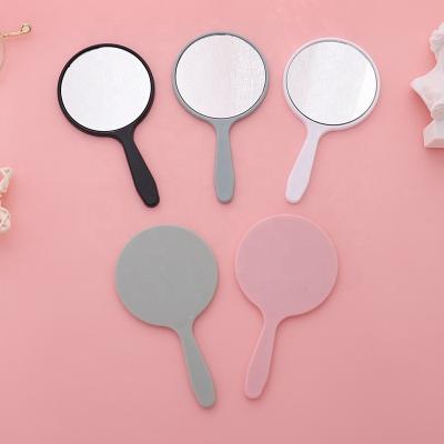 China Wholesale Custom Portable Mini Pink Cosmetic Mirror Vanity Pocket Magnifying Makeup Magnifying Handheld Mirror With Logo for sale