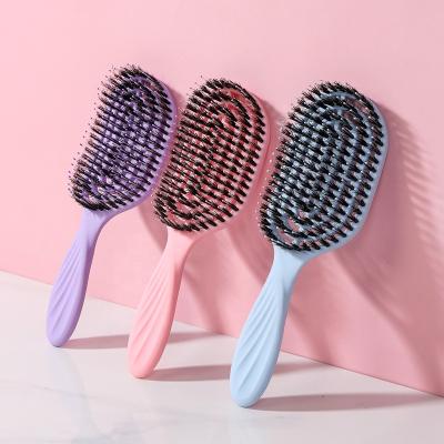 China Wholesale High Quality Eco-friendly Custom Logo Color Waterproof Massage Plastic Detangling Hair Brushes For Women for sale