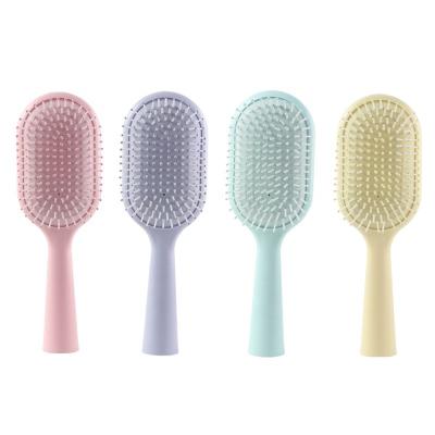 China Wholesale Waterproof Logo Women Hair Care Brush Custom Massage Air Cushion Soft Plastic Stiffens Salon Round Hair Brush for sale