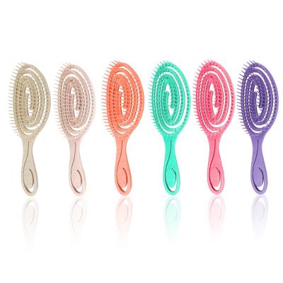 China Wholesale Custom Logo Waterproof ABS Detangling Hair Brush Waterproof Massage Plastic Portable With Eco-Friendly for sale