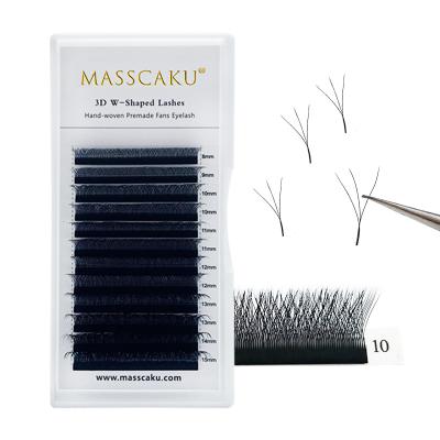 China New Product yy W Long Natural Eyelash C D Curl 0.07mm W Shape Lash Extension With False Lashes Eyelashes for sale