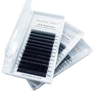 China Lashes Natural Top Quality W Private Label Long Soft Shape Lashes Eyelash Extension for sale