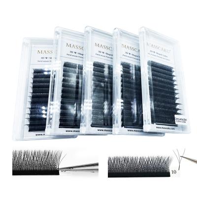 China Long Natural Chinese Manufacturer W Shape Eyelash Extensions 0.07mm C Curl for sale