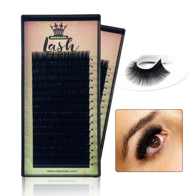 China MASSCAKU Natural Long Hair Individual Eye Lashes Classic Russian Volume Eyelash Extension for sale