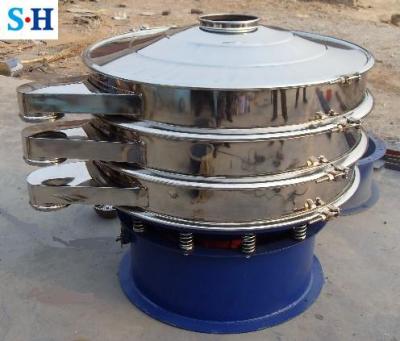 China Food Processing High Efficiency Rotary Vibrating Screen Machine Diameter 600mm 2 Layers SUS304 for sale