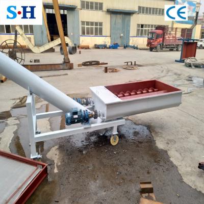 China High efficiency heat resistant portable screw conveyor for coal, sand, silo cement, truck unloading for sale