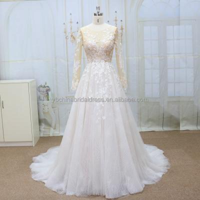 China 2022 Anti-Static Long Sleeves With Long Sleeve Lace Wedding Dress Beautiful Wedding Dresses for sale