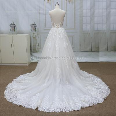 China Anti-static Hot Selling Big Skirt With Newest French Lace 2022 Wedding Dresses for sale