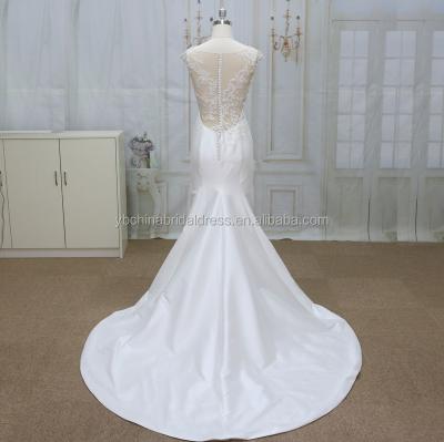 China Anti-Static Mermaid With French Tulle Backless Lace Beads Wedding Dress Off The Shoulder Wedding Dress for sale