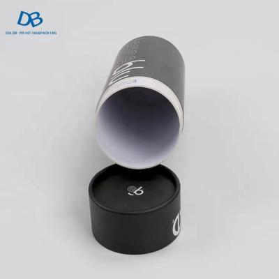 China Recyclable Custom Black Color Printed Wrap Round Kraft Paper Tube for sale