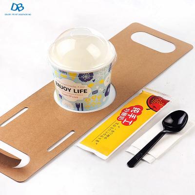 China Recyclable Custom Takeout Drink Handle Box for sale