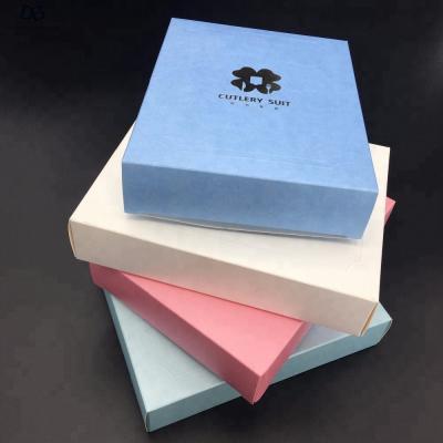 China Recyclable Custom Color Fork Spoon Knife Paper Gift Box Packaging With Handle for sale