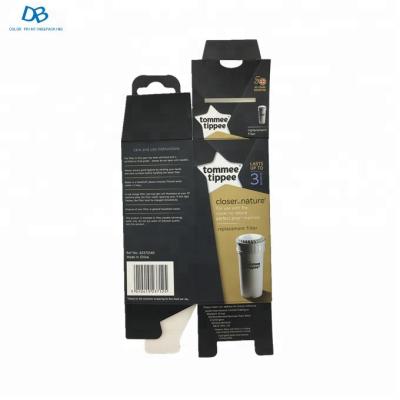 China Recyclable Custom Black Glass Bottle Cup Paper Packaging Box for sale