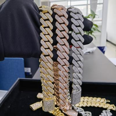 China High Quality Hot-selling Hiphop 14mm 20mm Hip Hop Cuban Link Chain Necklace For Man for sale