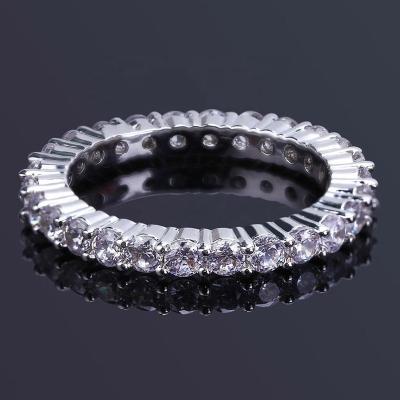 China Hiphop White Gold Engagement Men's Diamond Rings for sale