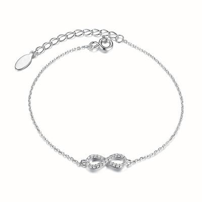 China CLASSIC INS Love Charm Fashion Endless Bracelet 925 Sterling Silver Mobius Band Symbol For Women Gift for sale