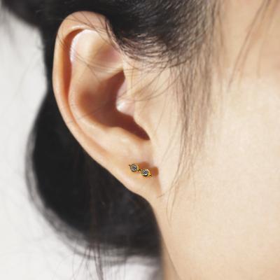 China Fashion 2022 925 High Quality Cute Glass Earrings Silver Jewelry Hot Sale 18k Gold Plated For Woman Man Gift for sale