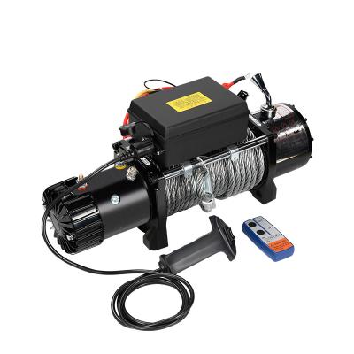 China Small portable eco-friendly electric winch 12V electric wireless remote control winch fast and labor-saving for sale