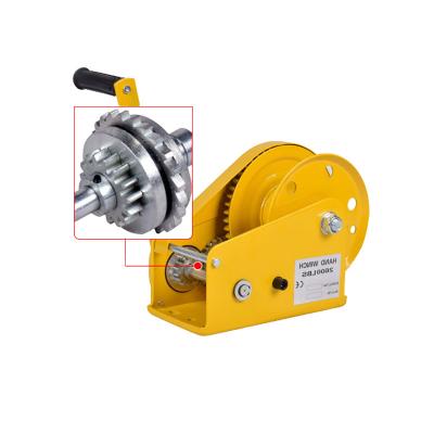 China CRANK high quality 1200 lb wire rope hand winch for sale for sale