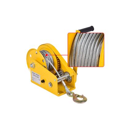 China CRANES 2600 Lb Heavy Duty Manual Hand Winch With Wire Rope for sale