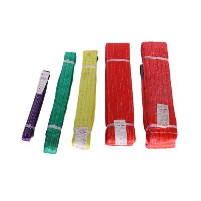 China 1-20 Tons Color Universal Industrial Flatbed Polyester Webbing Sling for sale