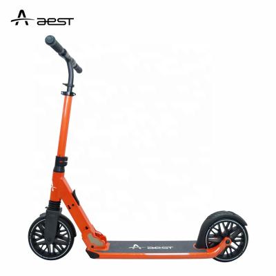 China 2021 Handlebar Height Adjustable Scooter OEM 200mm Large Wheels Adult Kids Kick Scooter Adjust Height Handlebar Foldable Scooter for sale