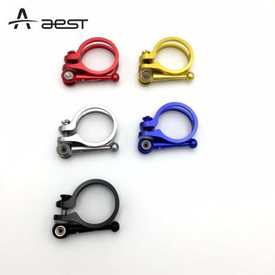 China Super Light AL7075+Ti QR Lever AEST CNC Seat Clamp Bicycle Seatpost Clamp For Hot Sales,Bicycle Clamp for sale