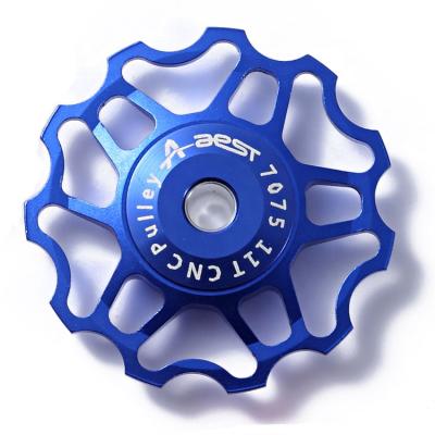 China Derailleurs Bike 11T Aluminum Alloy Pulley Wheel Rear Jockey Bearing Wheel Pulley for sale