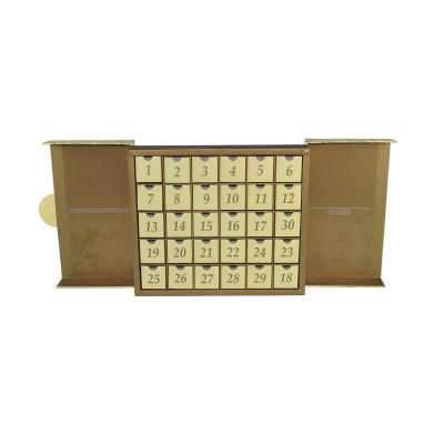 China Recycled Materials Customized Packaging Box 30 Drawers Treats Collection Countdown To Eid Advent Calendar for sale