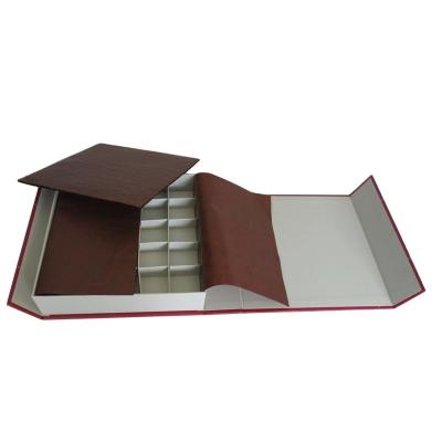 China Recycled Materials Customized Design Maker Paper Cardboard Magnet Chocolate Package Gift Box With Divider Insert for sale