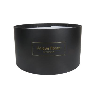 China Biodegradable Mother's Day Round Black Printing Tube High Quality Hot Mom Flower Gold Boxes Stamping Box for sale