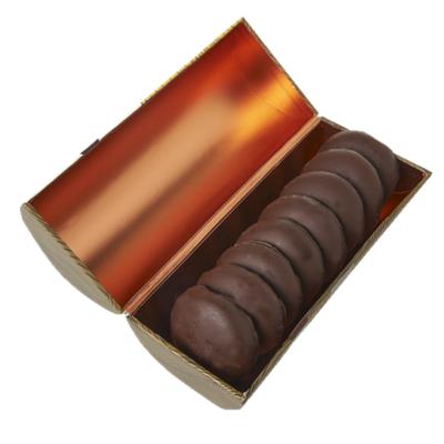 China Handmade luxury round cardboard packaging tube cylinder biscuit cookie paper box for food with magnetic for sale