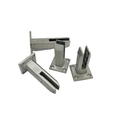 China Modern High Quality Staples Corner Flange Brackets Fence Bracket Hinge Glass Mount Corner Bathroom Door Glass Flange for sale