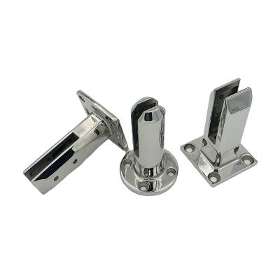 China Traditional High Quality Square Frameless Stainless Steel Glass Clip for sale