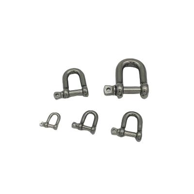 China Mountaineering accessories Good Quality rigging hardware stainless steel 304 316European Type Stainless Steel SS304 SS316 D Shackle Bow Shackle for Sales for sale