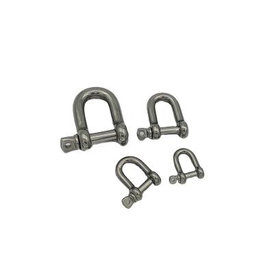 China Mountaineering accessories Good Quality rigging hardware D Shackle OEM 304 Stainless Steel Rigging Hardware Dee Shackle With Bolt Screw Pin for sale