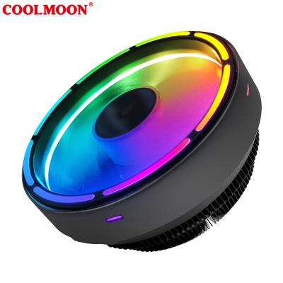 China COOLMOON GLORY-II i3 i5 CPU Cooler Color Change Platform Air Cooling Fan CPU Heatsink for PC for sale