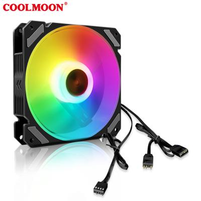 China Computer Case COOLMOON Frost P4-II 120mm PWM Big 5v ARGB CPU Case COOLMOON Frost P4-II 120mm PWM CPU Heatsink Air Volume Motherboard Lighting Timing Computer Case Fan for sale