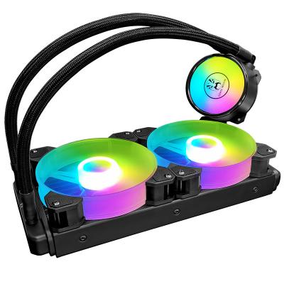 China High Quality COOLMOON AR240 240mm Water Cooling CPU Water Cooler Computer CPU Heatsink PWM +5V ARGB CPU Cooler Liquid Cooler for sale