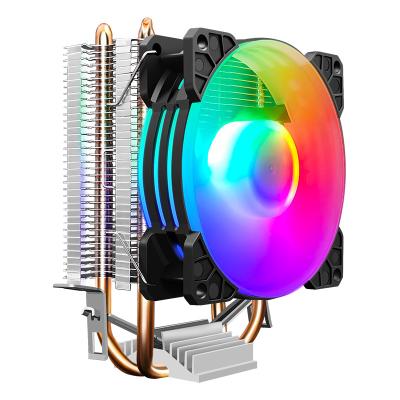 China New Design COOLMOON P2 CPU Fan with 2 Pipes 90mm AM4 Computer CPU Air Radiator 115x 1200 Copper CPU COOLER for sale