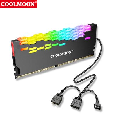 China NEW PRODUCT 5V ARGB RAM Cooler Heat Sink Cooling No Memory Casing RAM Slim Radiation Dissipate Desktop Computer Vest RDA for DIY PC Game for sale