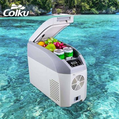 China COMPRESSOR smart armrest mini portable makeup refrigerator, home electric skin care cooler the price of a small electronic car refrigerator for sale