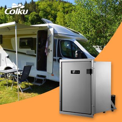 China Stainless Steel Material Large Capacity 50 Liter 12v Freezer RV Fridge Modern Portable Vertical Small for sale