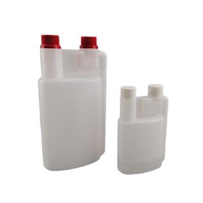 China 350ml 1L Twin Chemical Neck Measuring Plastic Dosage Bottle, Plastic Factory Dosage Bottle SINCE 1993 for sale